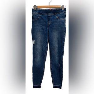 Spanx Distressed Denim Skinny Blue Jeans M/P
